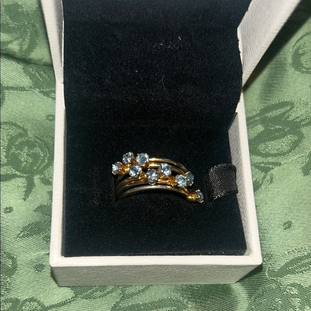 Blue gemstone multi stone ring - Picture 2 of 4